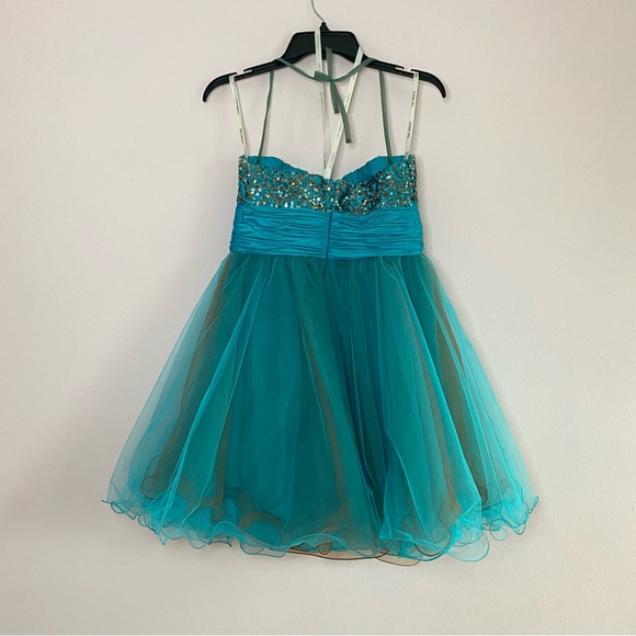 Sherri Hill Tulle Sequin Babydoll Dress - Picture 4 of 9